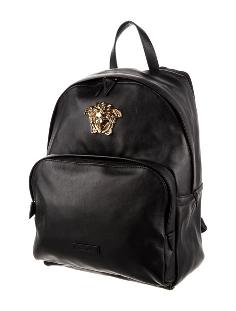 versace medusa leather backpack|Versace Medusa shoulder bag.